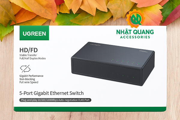 Bộ Chia Mạng Ugreen 35492EU 5 Cổng RJ45 - Tốc Độ 1000Mbps